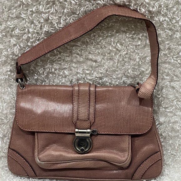 BURBERRY LONDON Lizard Mini Nova Check Shoulder Bag